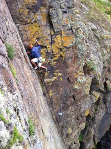 Working hard in the upper groove
